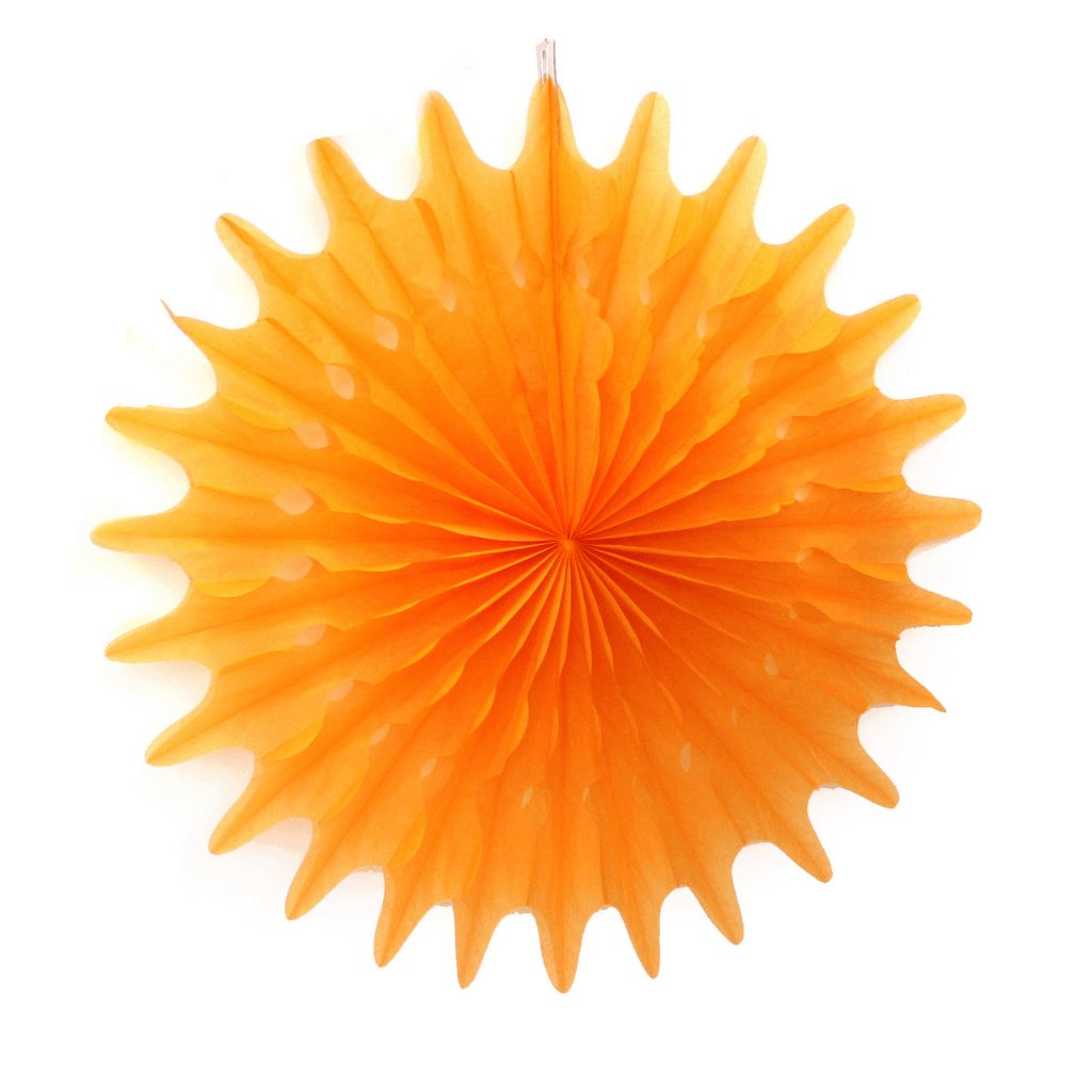 Decorative Fan Orange 30cm - Senior Style