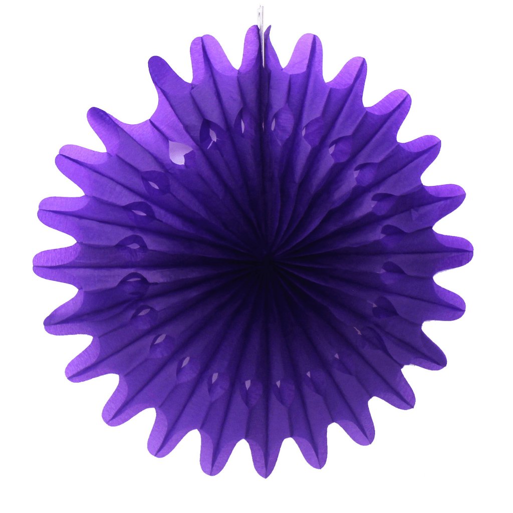 Decorative Fan Purple 30cm - Senior Style