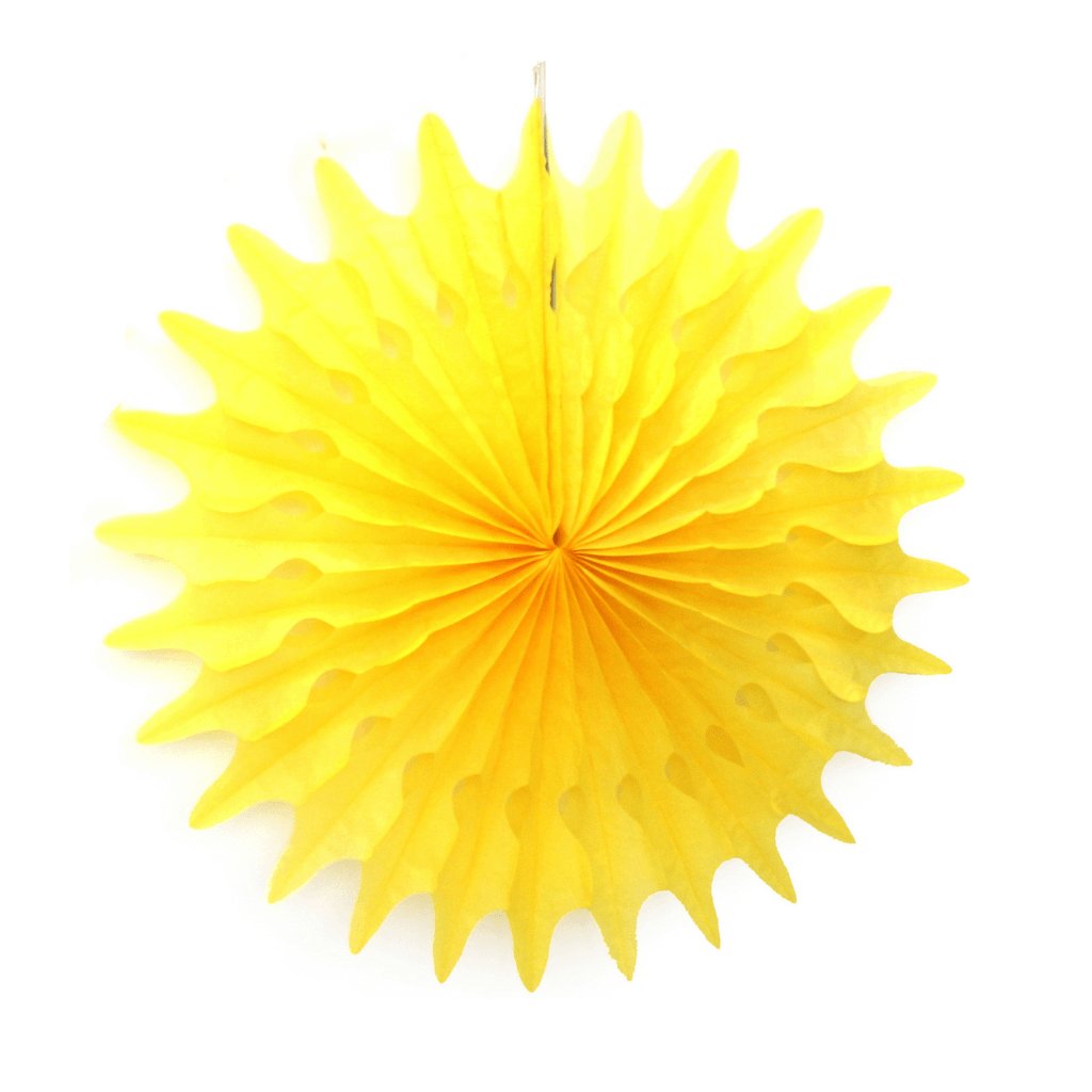 Decorative Fan Yellow 30cm - Senior Style