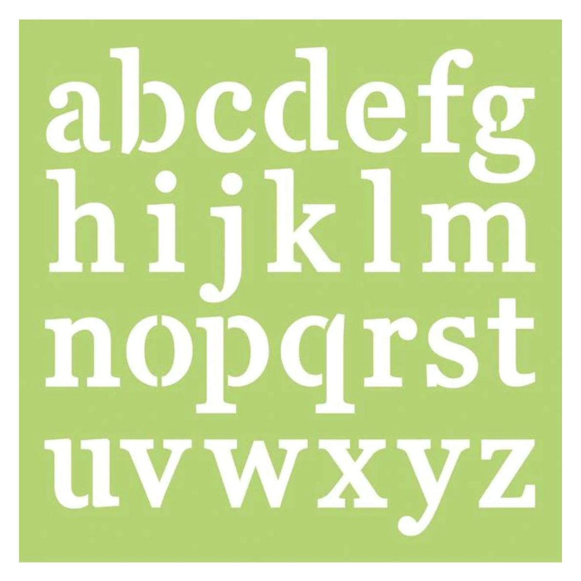 Designer Template Alphabet Lowercase - Senior Style