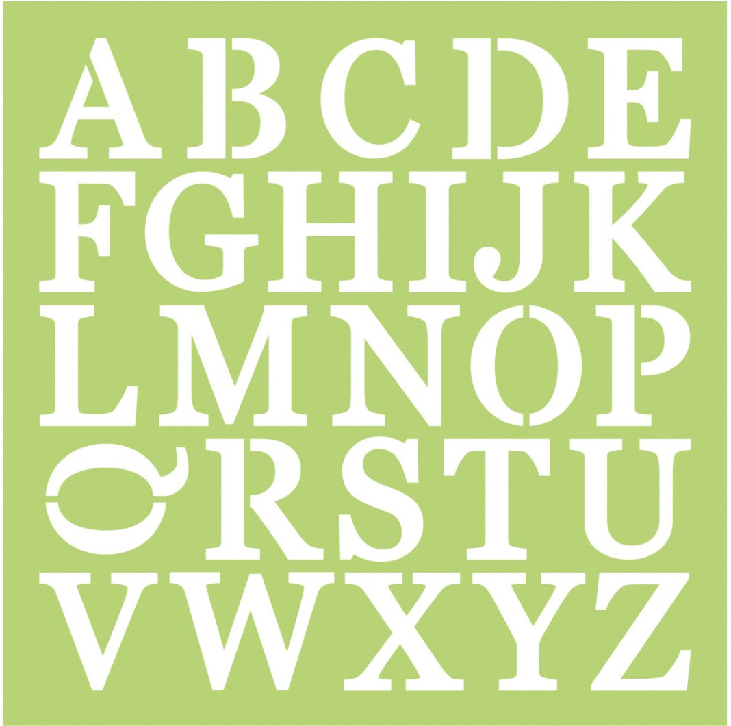 Designer Template Alphabet Uppercase - Senior Style