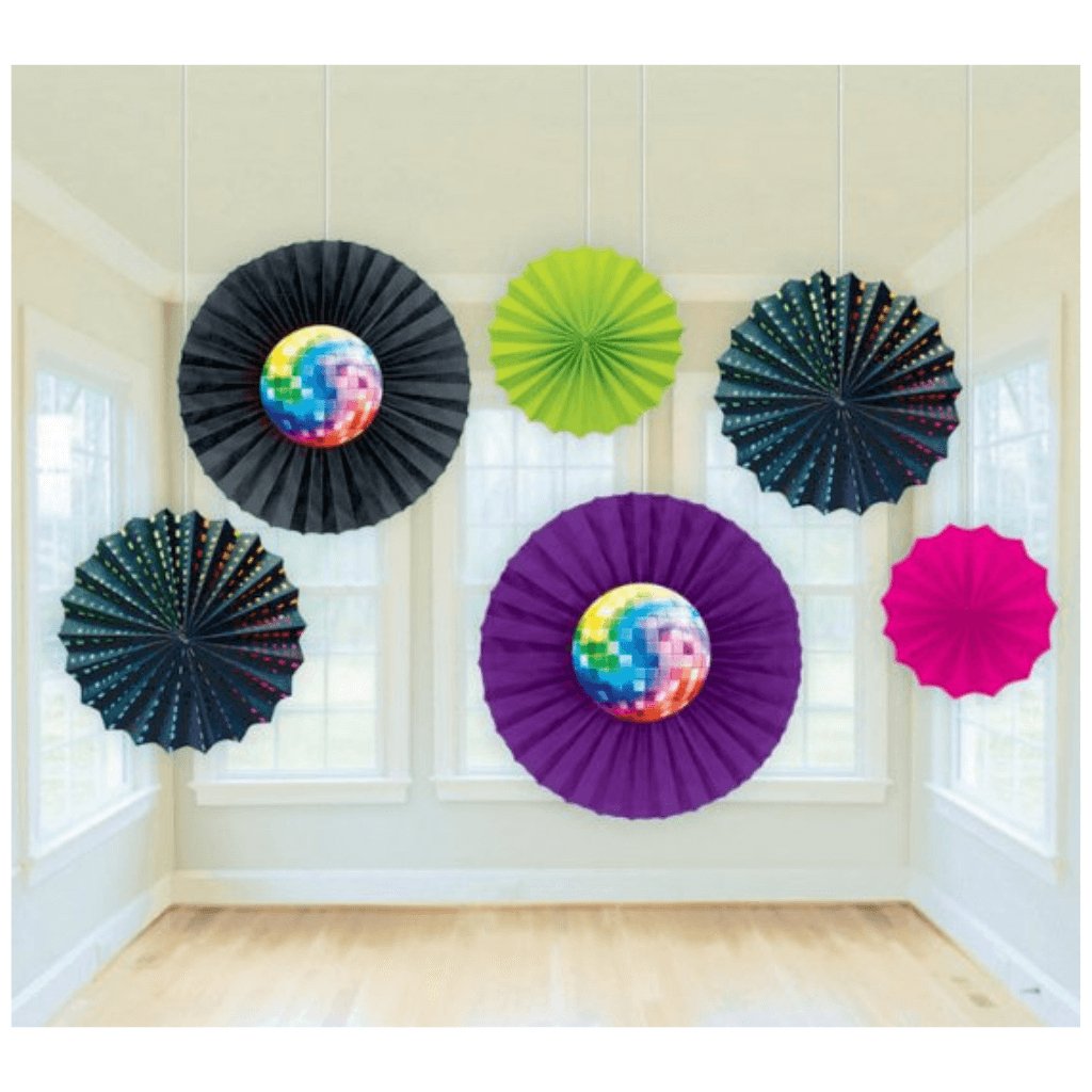 Disco Fever Paper Fan Decorations - Senior Style