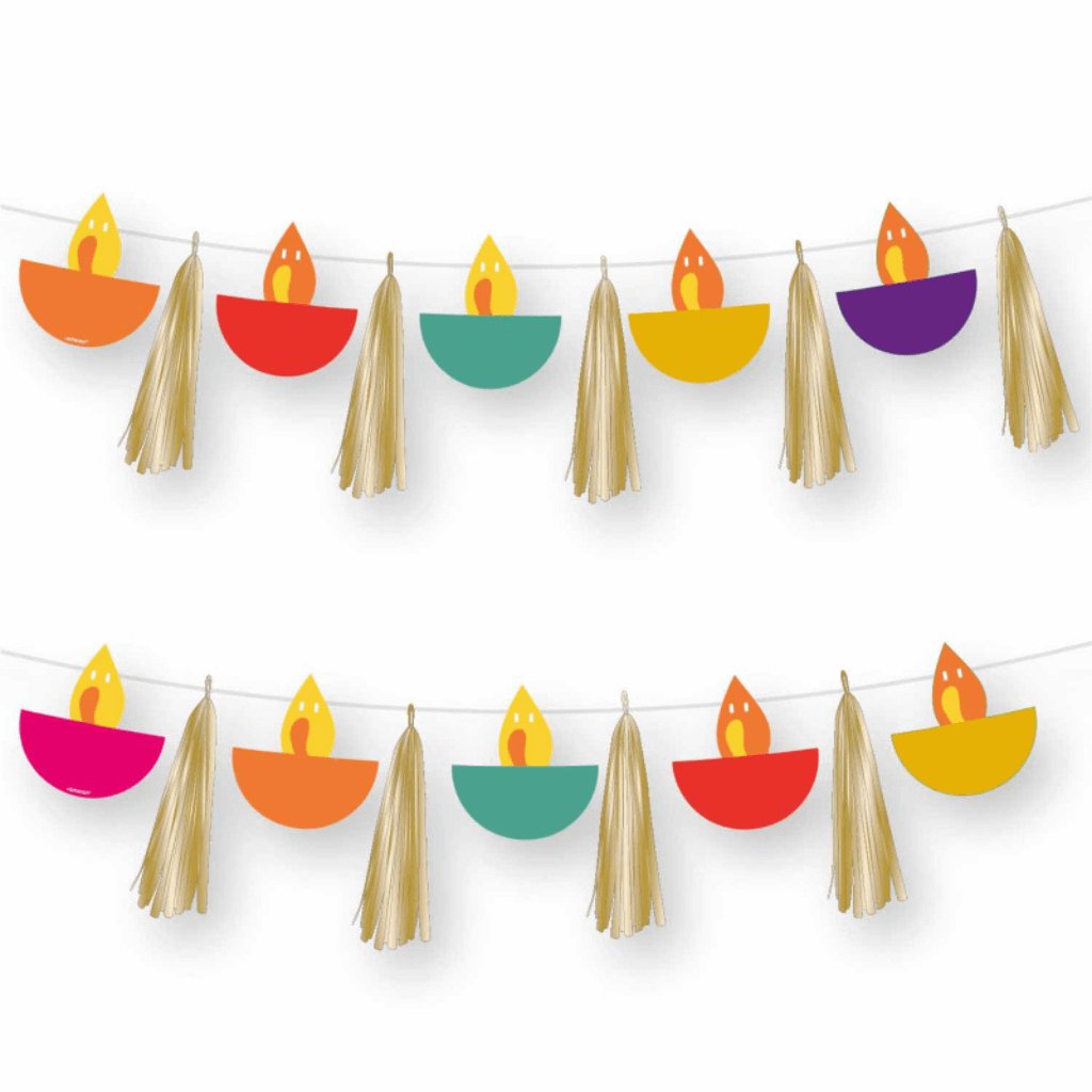 Diwali Symbol & Tassel Garland 1.5m - Senior Style