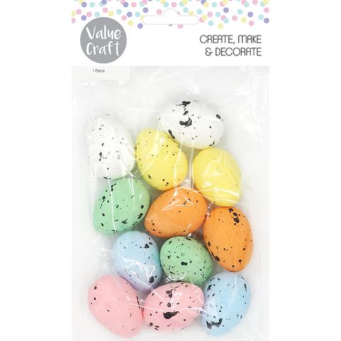 Easter Foam Eggs Assorted 12 Pieces - Senior Style