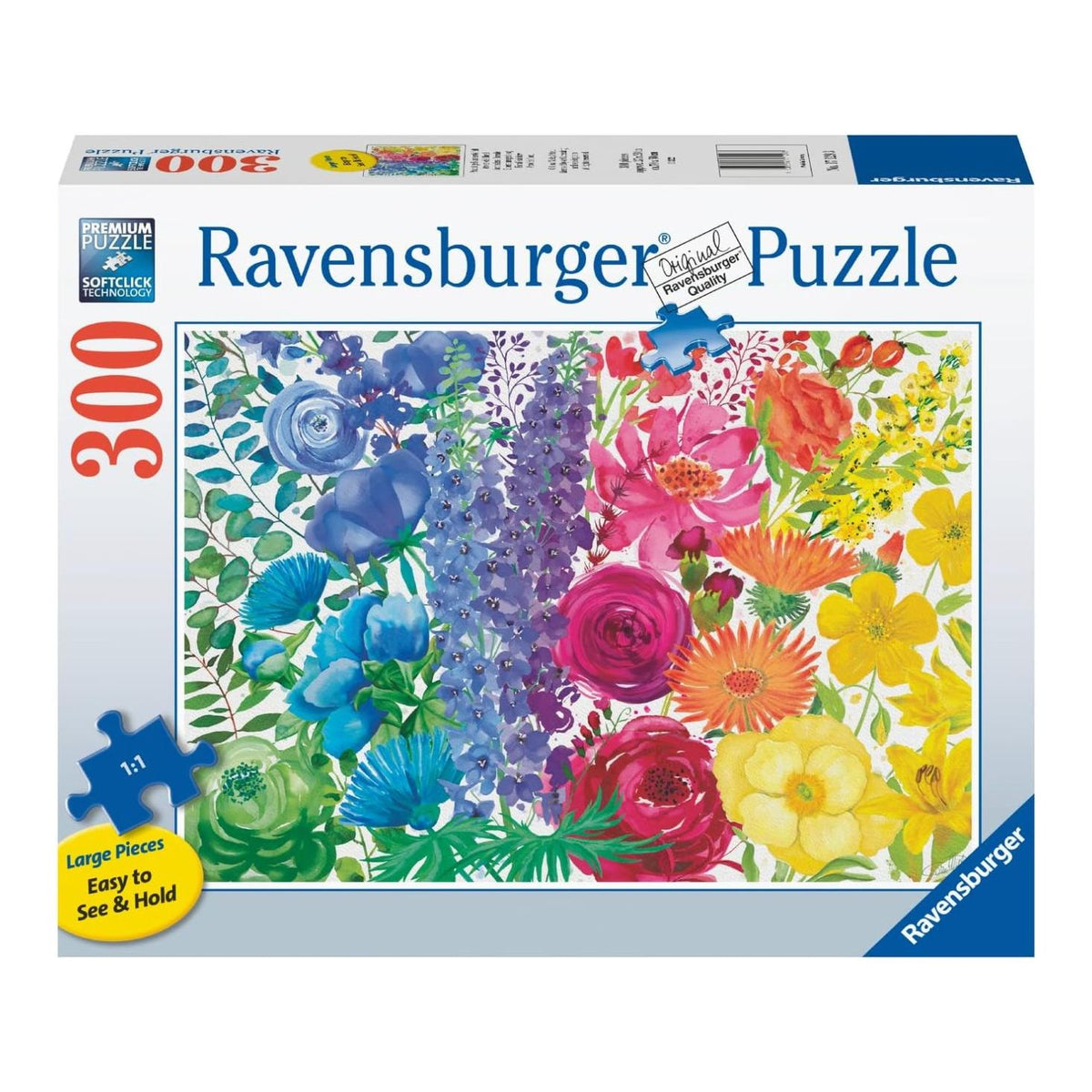 Floral Rainbow - 300 Large Piece Jigsaw Puzzle - Senior Style