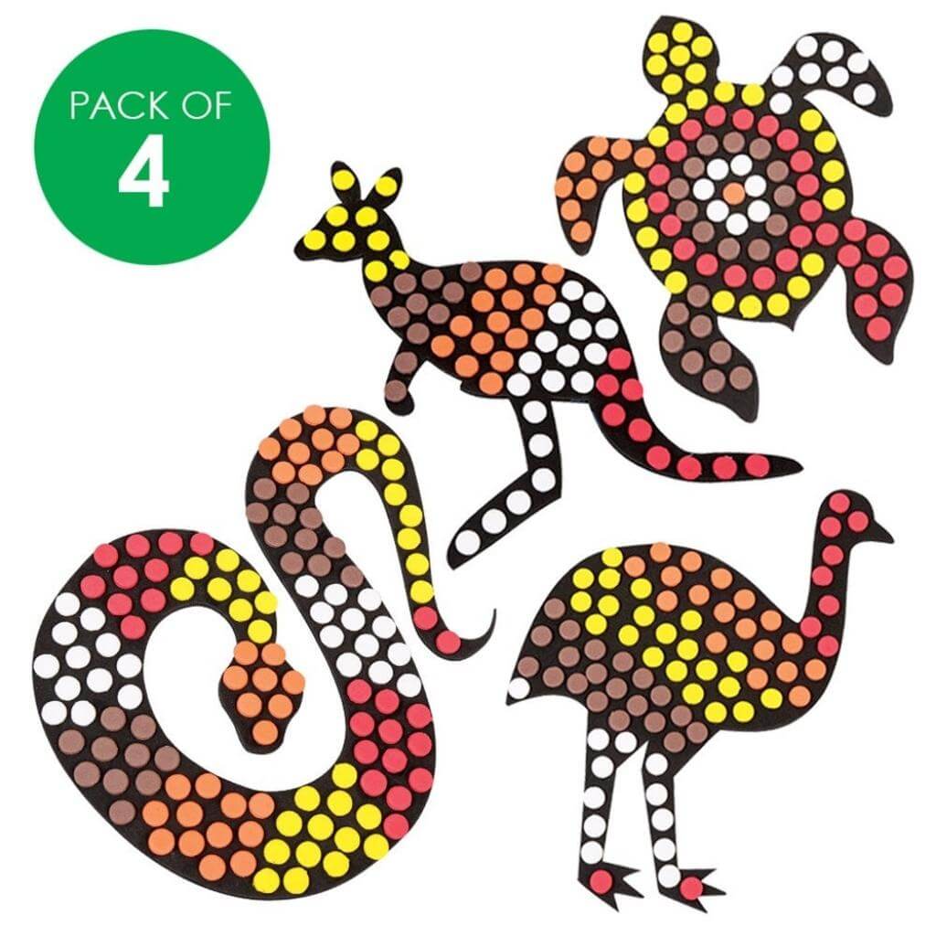 Foam Australian Animal Mosaics Multi Pack - Pack of 4 - Senior Style