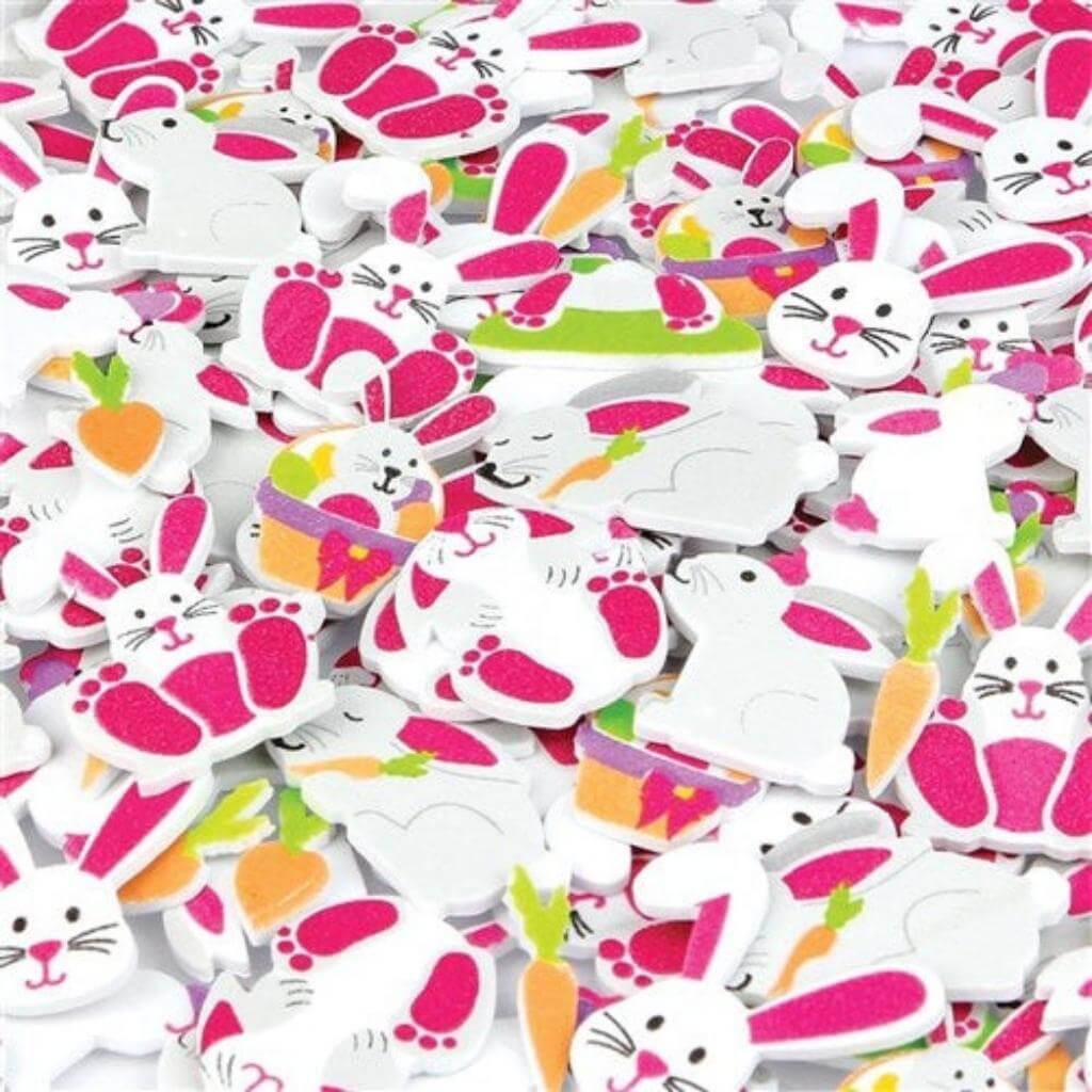 Foam Stickers Easter Bunny Pack of 120 - Senior Style