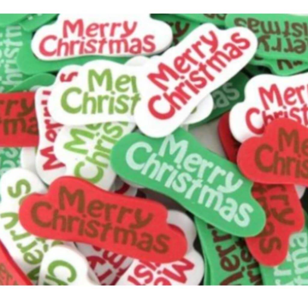 Foam Stickers Merry Christmas 80 Pieces - Senior Style