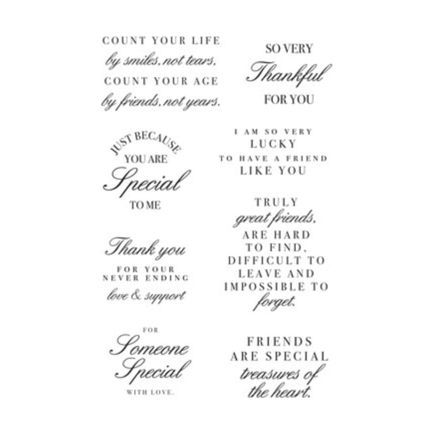 Friendship Sentiments Clear Stamp - Senior Style