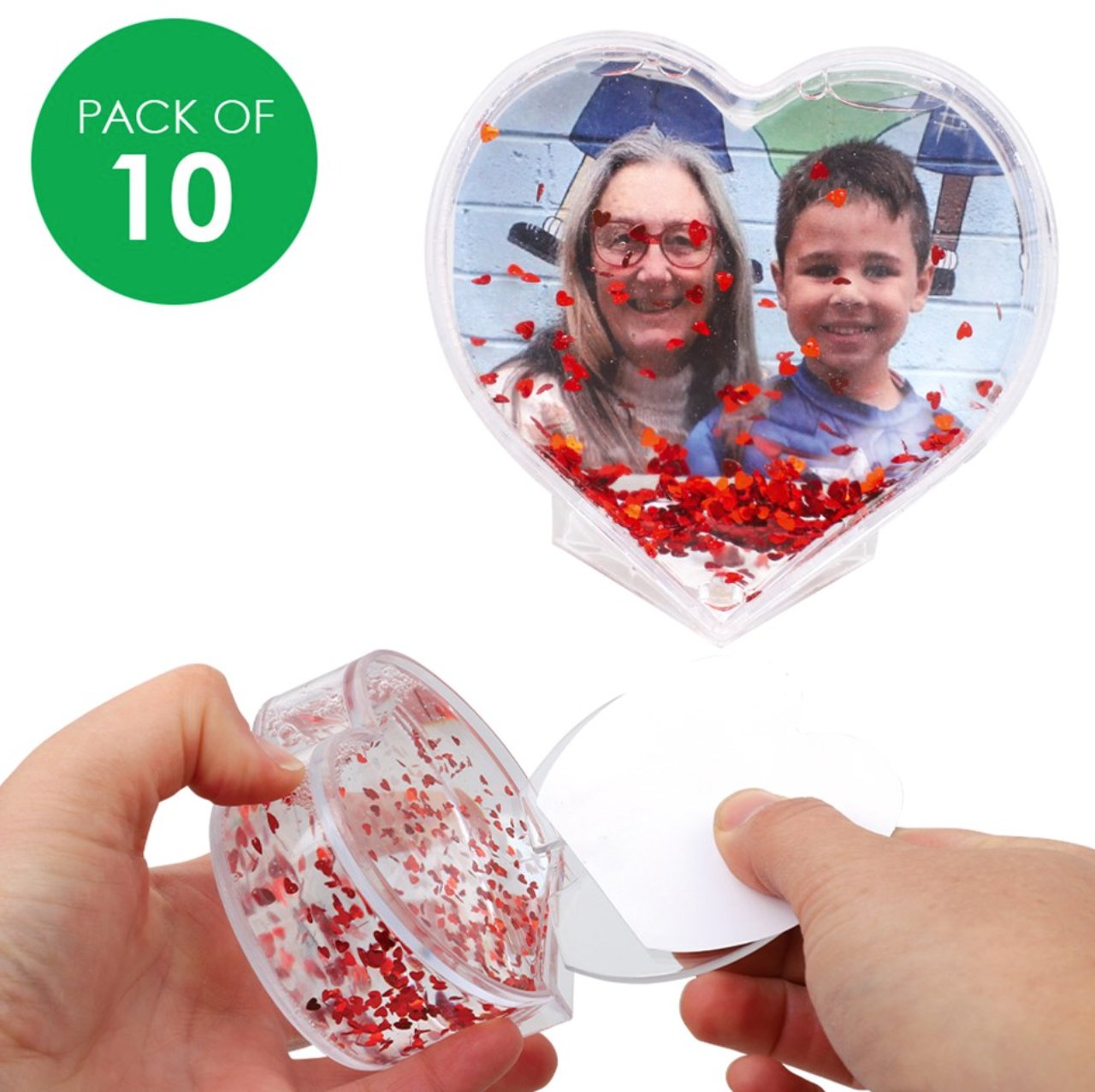 Glitter Frames - Heart - Pack of 10 - Senior Style