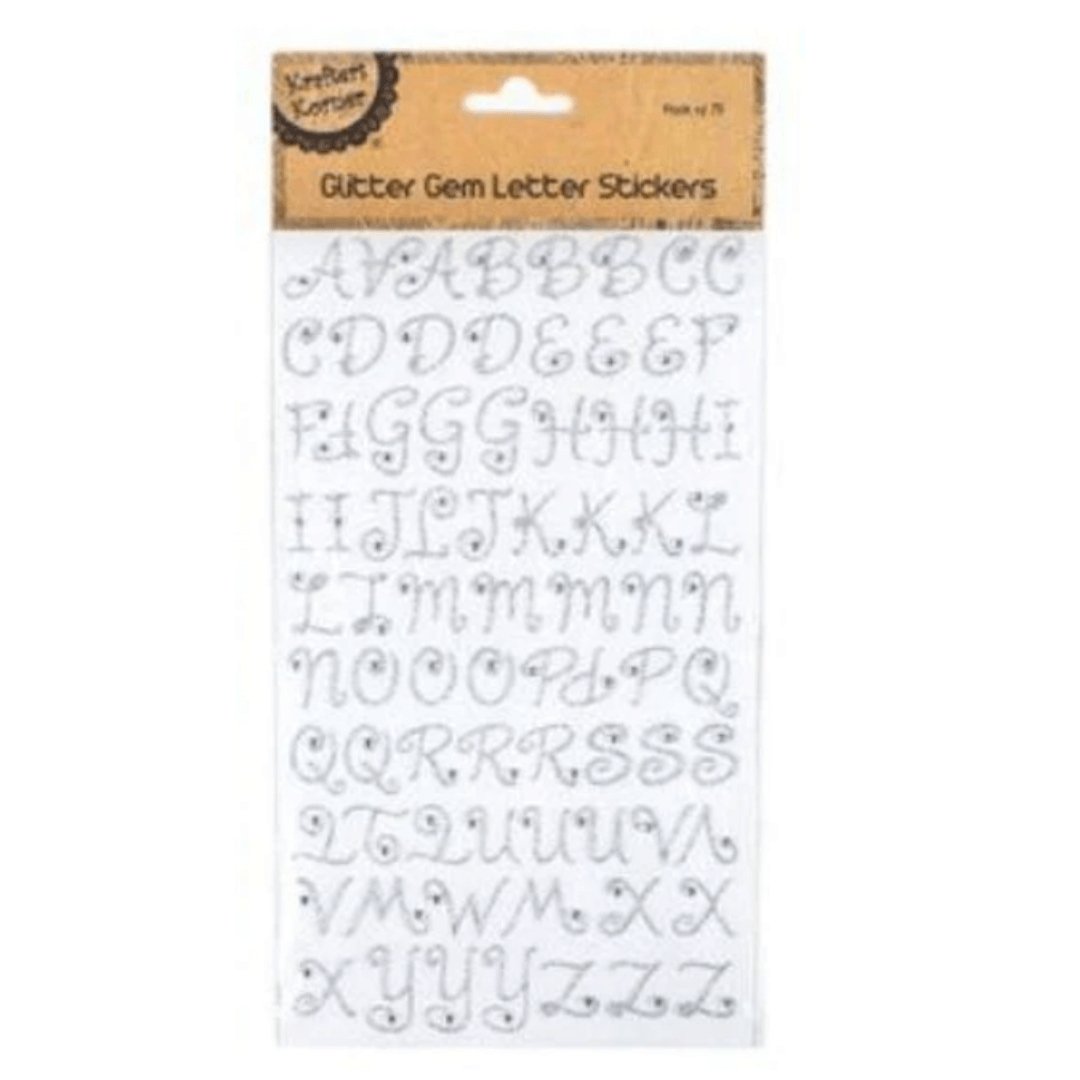 Glitter Gem Letter Stickers - Senior Style