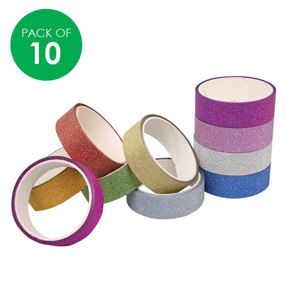 Glitter Washi Tape - Pack of 10 - Senior Style