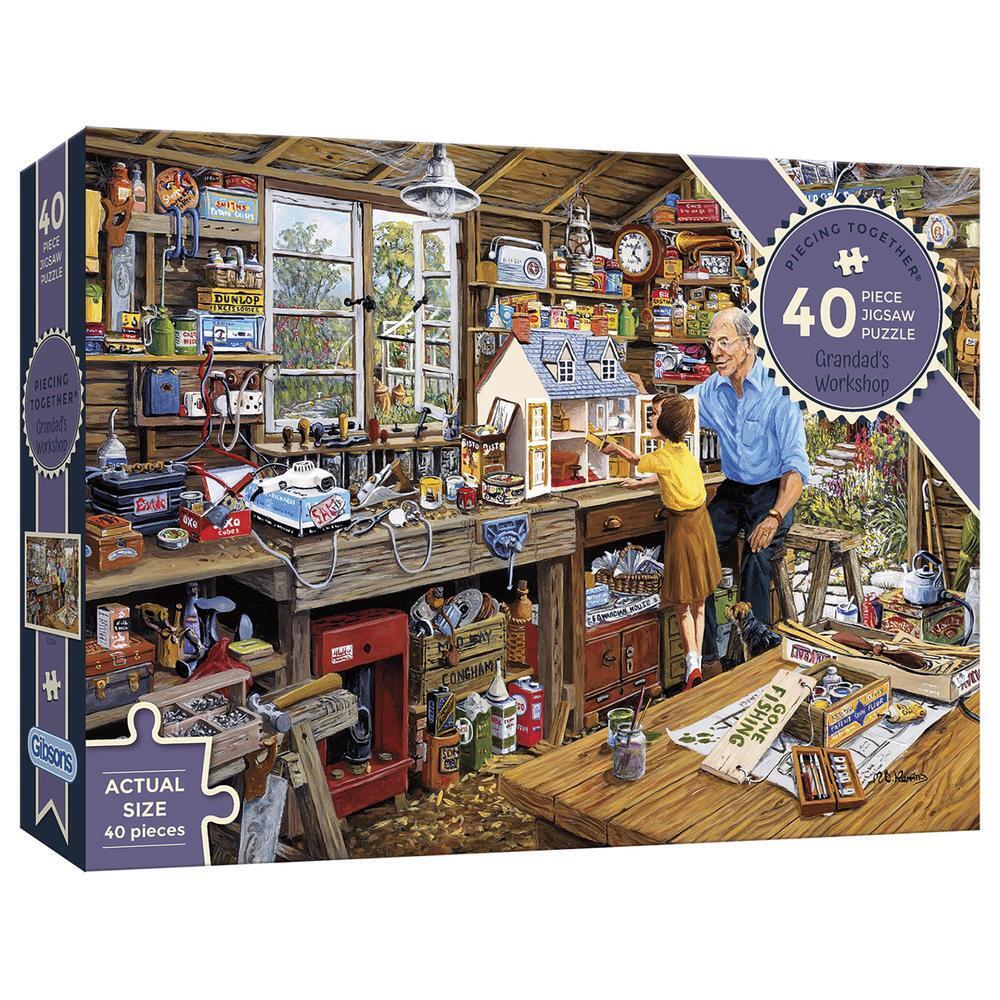 Grandad's Workshop - 40 XL Piece Jigsaw Puzzle - Senior Style