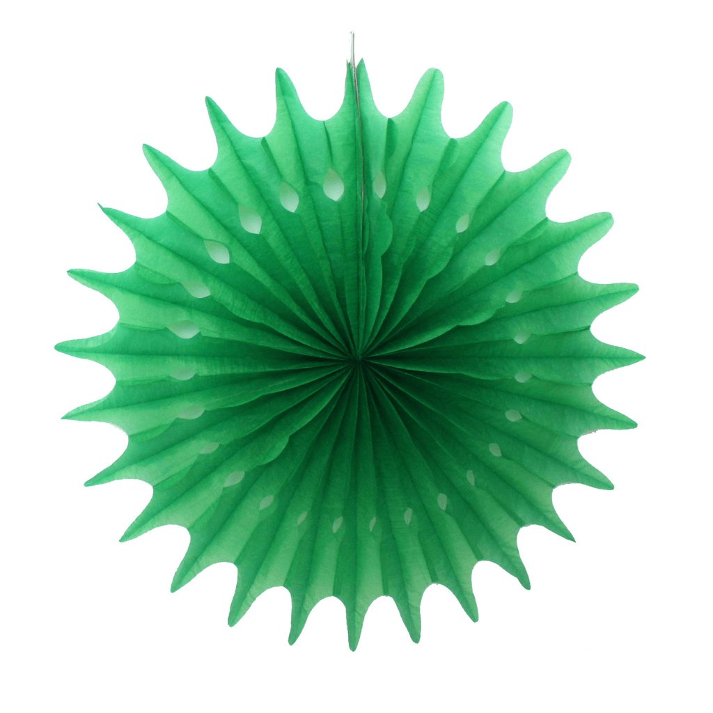 Green Decorative Fan 30cm - Senior Style