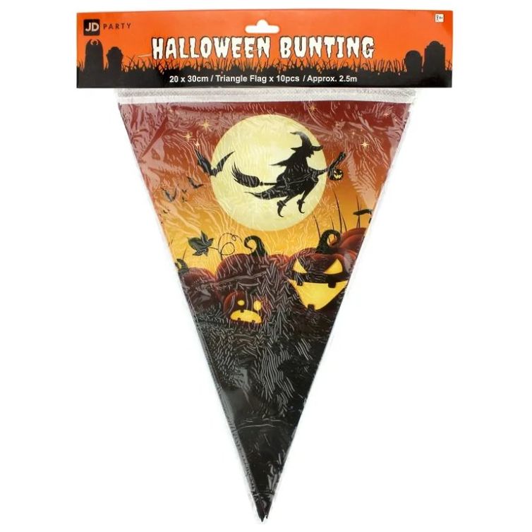 Halloween Flying Witch Bunting Flags - Senior Style