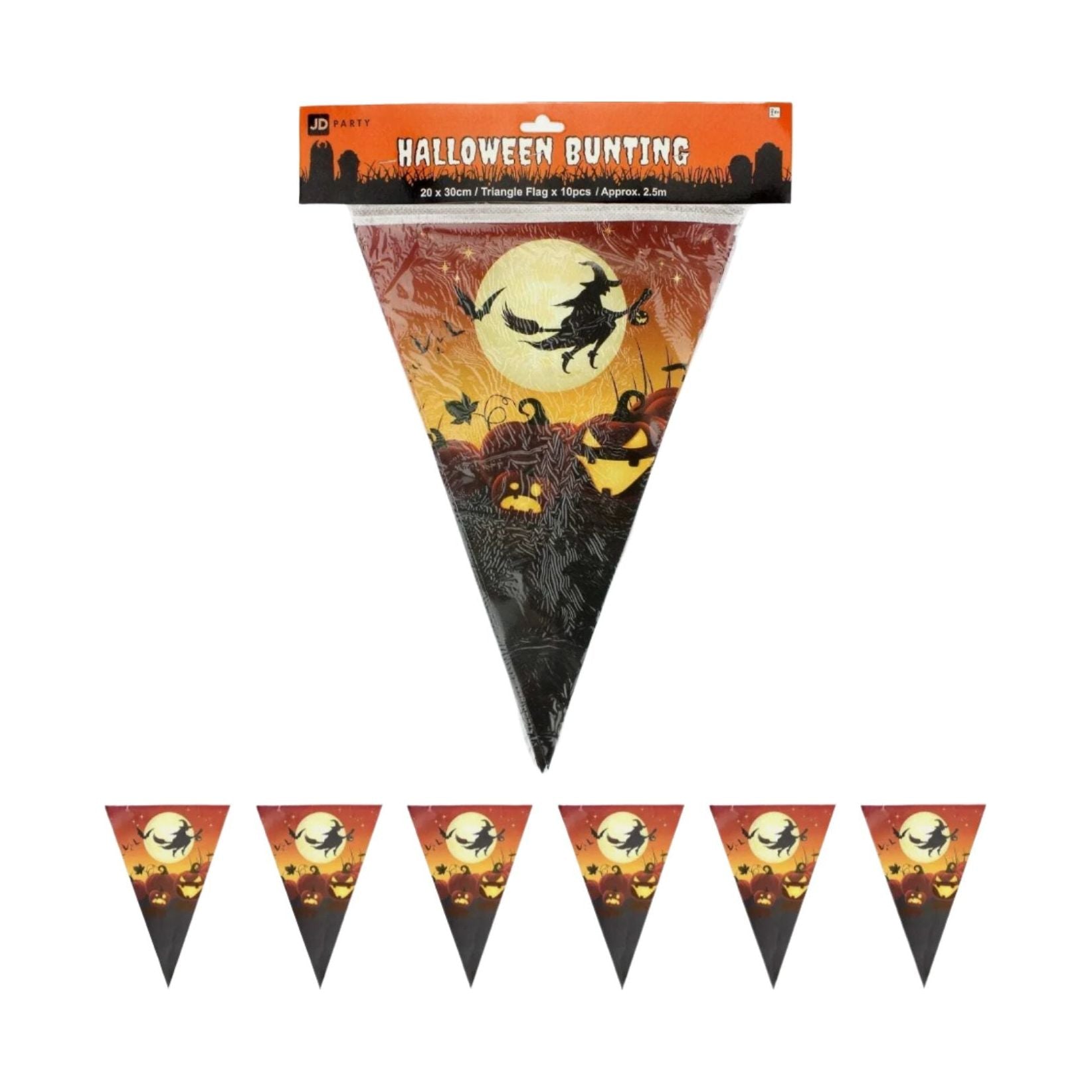 Halloween Flying Witch Bunting Flags - Senior Style