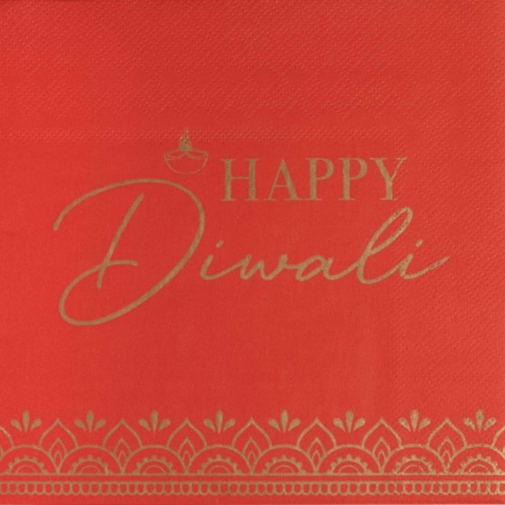 Happy Diwali Beverage Napkins - Senior Style