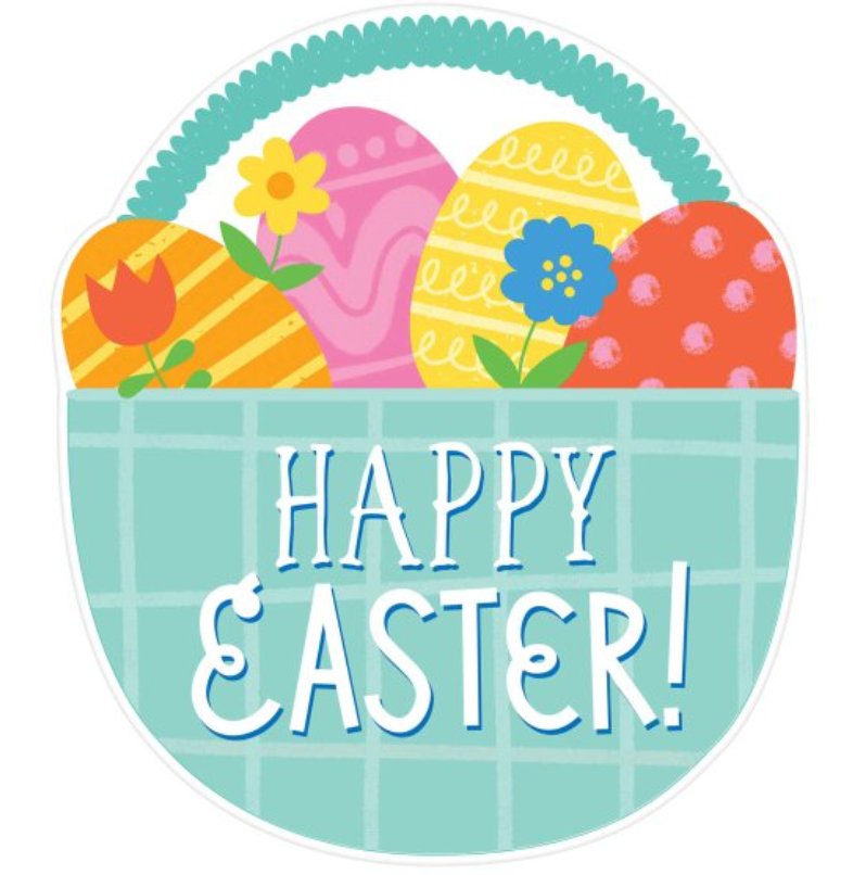 Happy Easter Basket Cutout - Senior Style