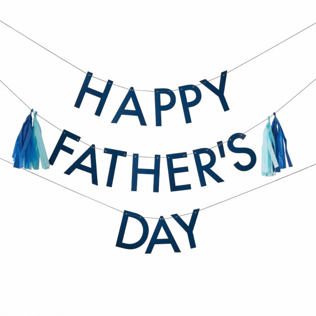 Happy Father&#39;s Day Bunting with Tassels - Senior Style