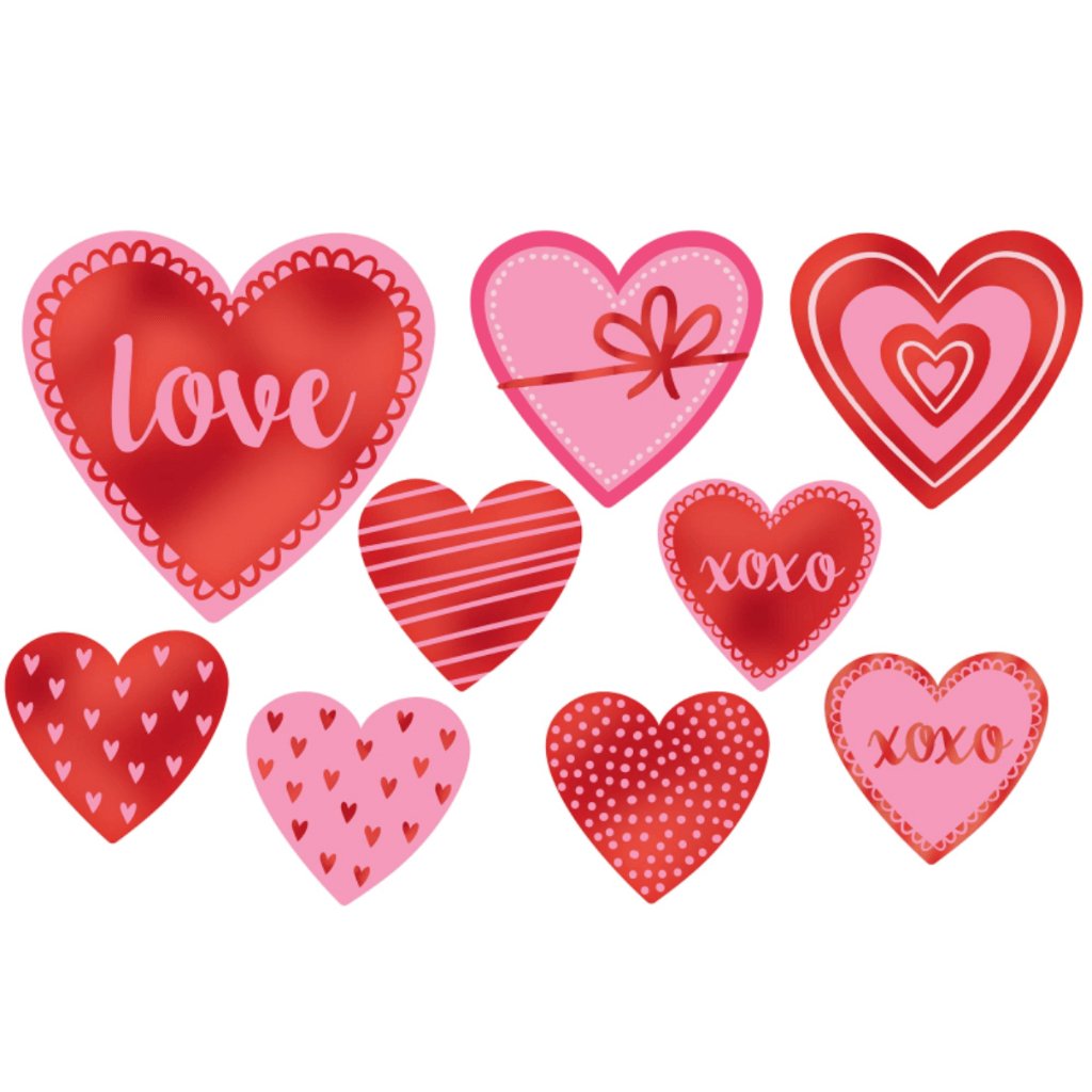 Heart Cutouts Hot Stamped - Senior Style