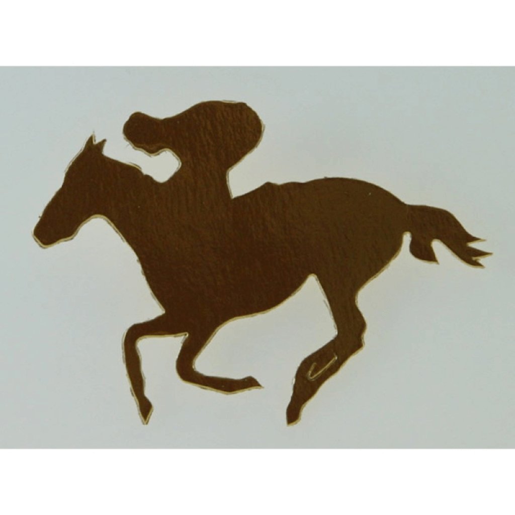 Horse &amp; Rider Gold Cutout 12 Pack - Senior Style