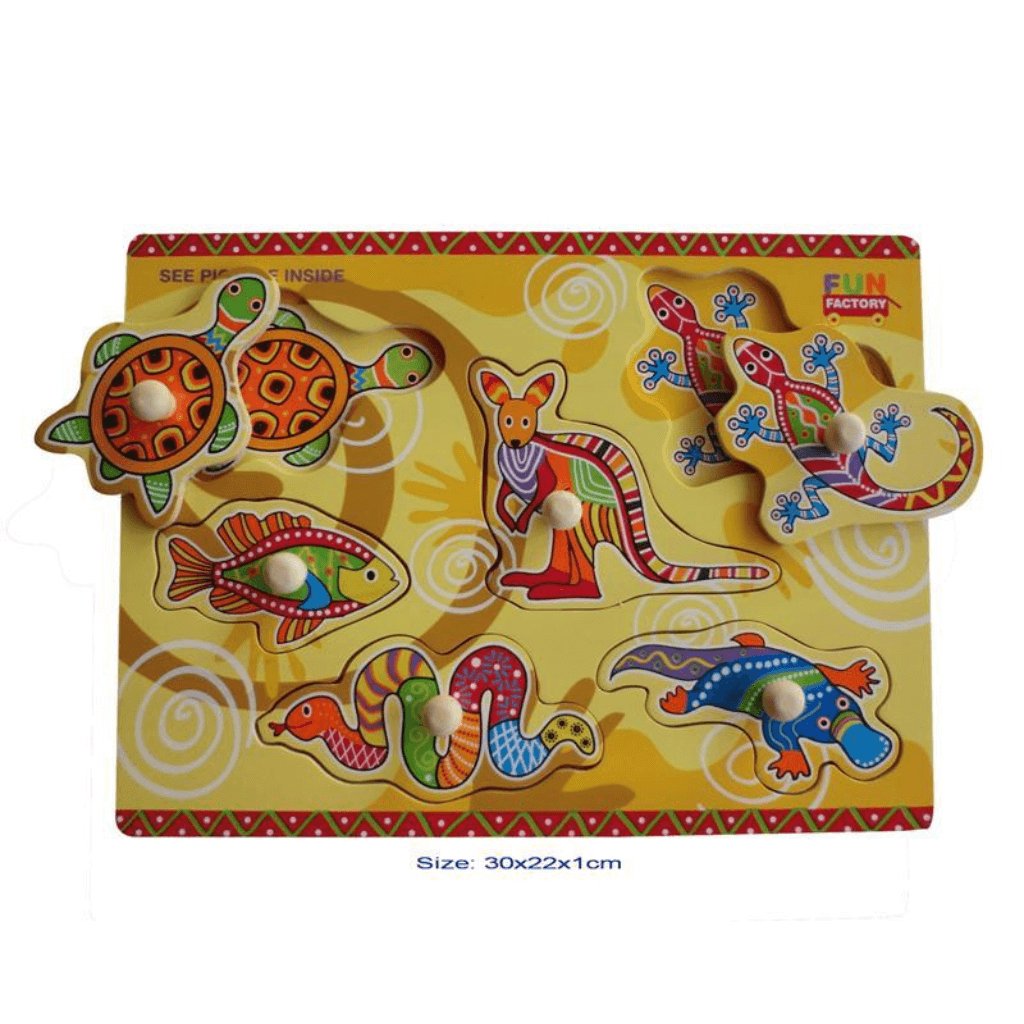 Indigenous Animals Puzzle With Knobs - Senior Style