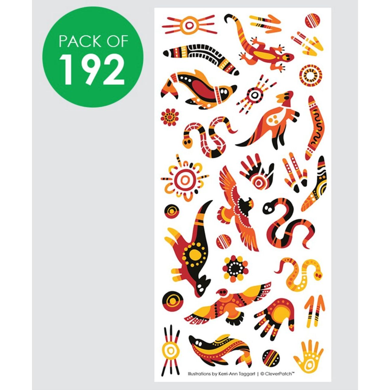 Indigenous Designed Stickers - Earth Tones - Pack of 192 - Senior Style