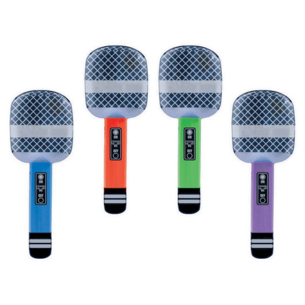 Inflatable Microphones Pack of 4 - Senior Style