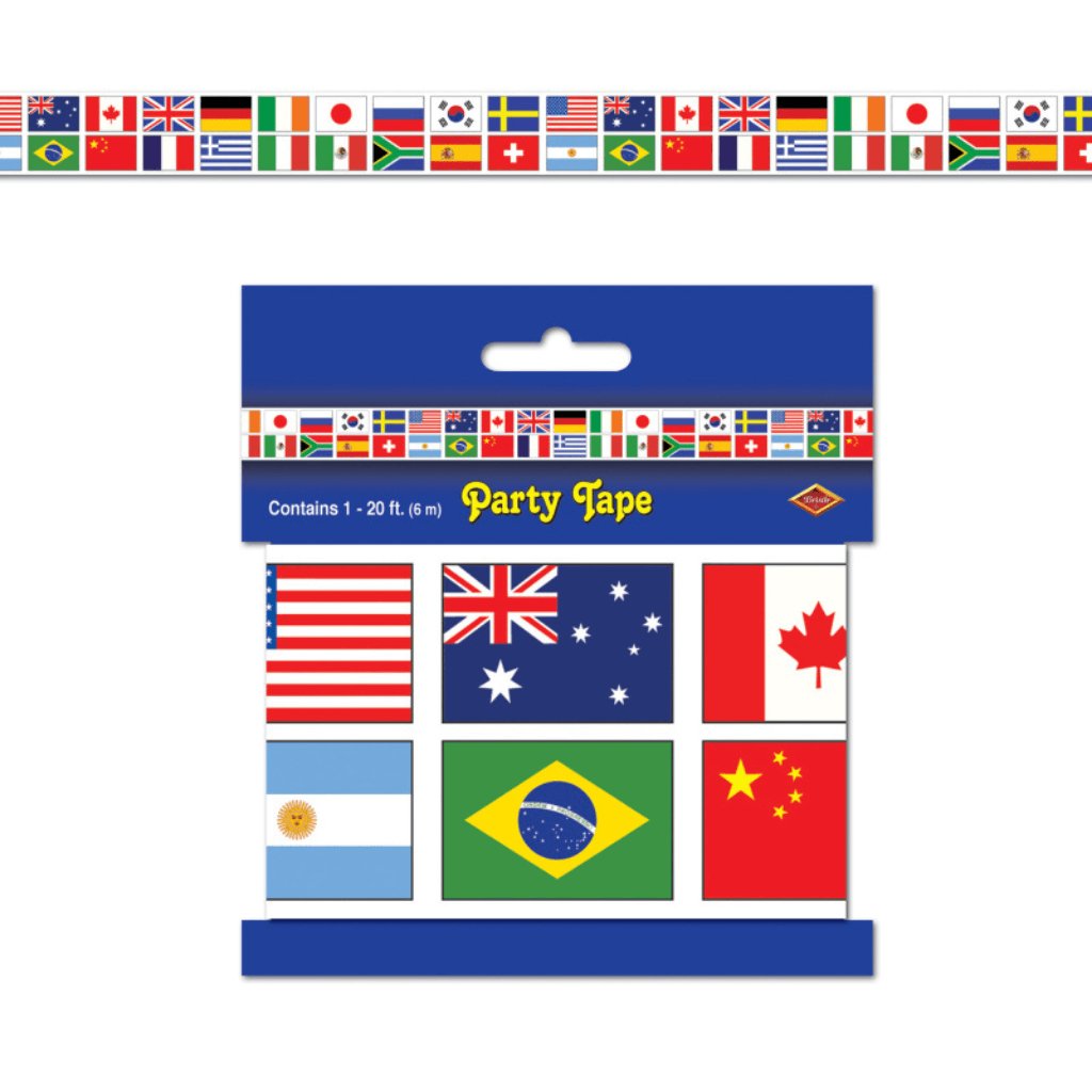 International Flags Party Decorating Tape - Senior Style