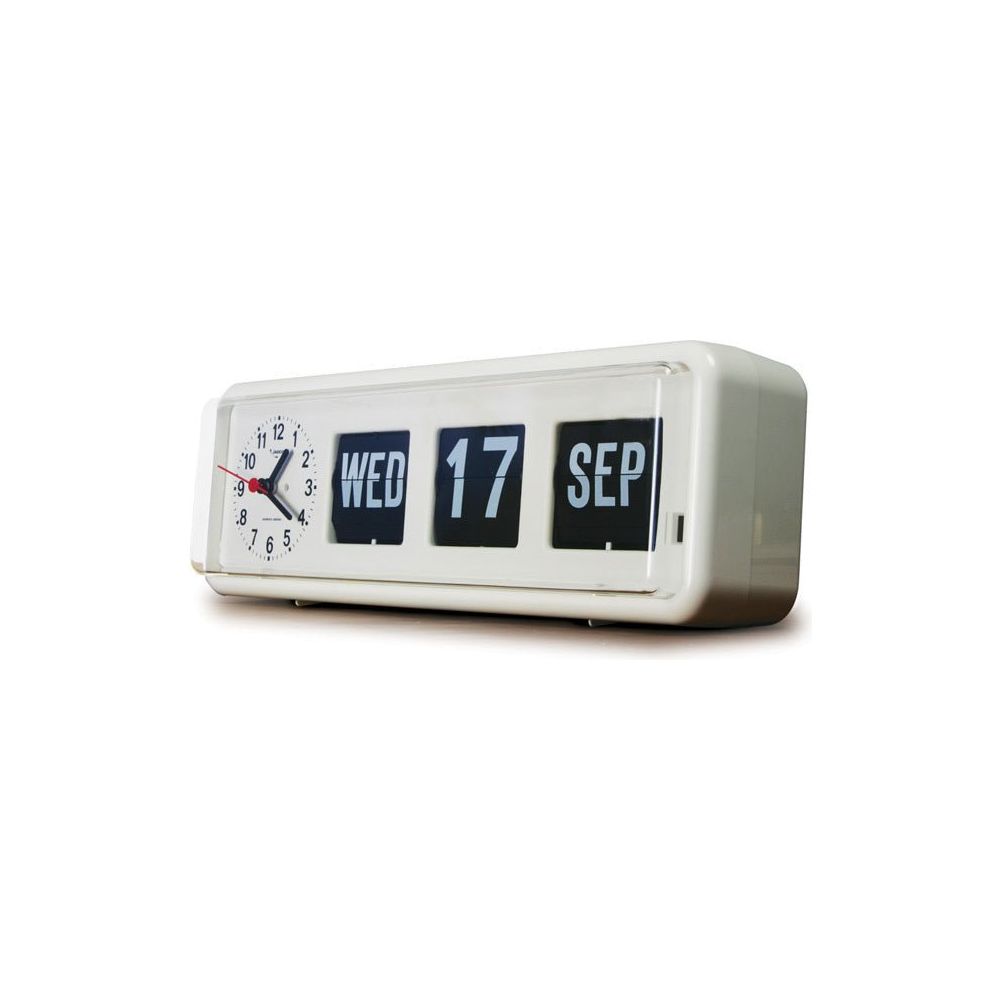 Jadco Automatic Flip Calendar with Analogue Clock - Senior Style