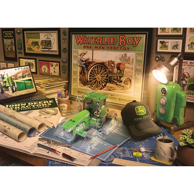 John Deere Work Desk - 500 Large Piece Jigsaw Puzzle - Senior Style