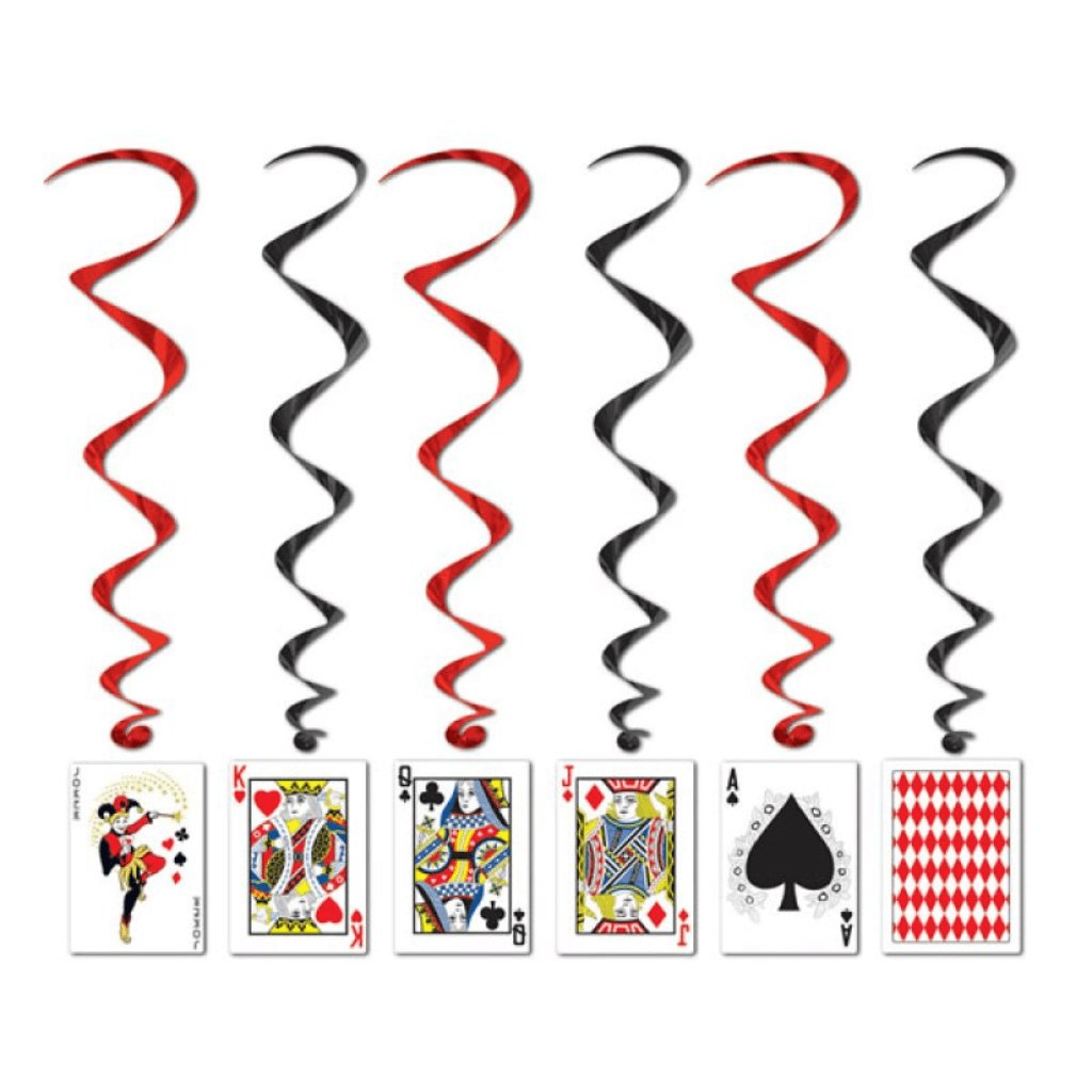 Large Playing Cards Hanging Decoration Whirls - Senior Style