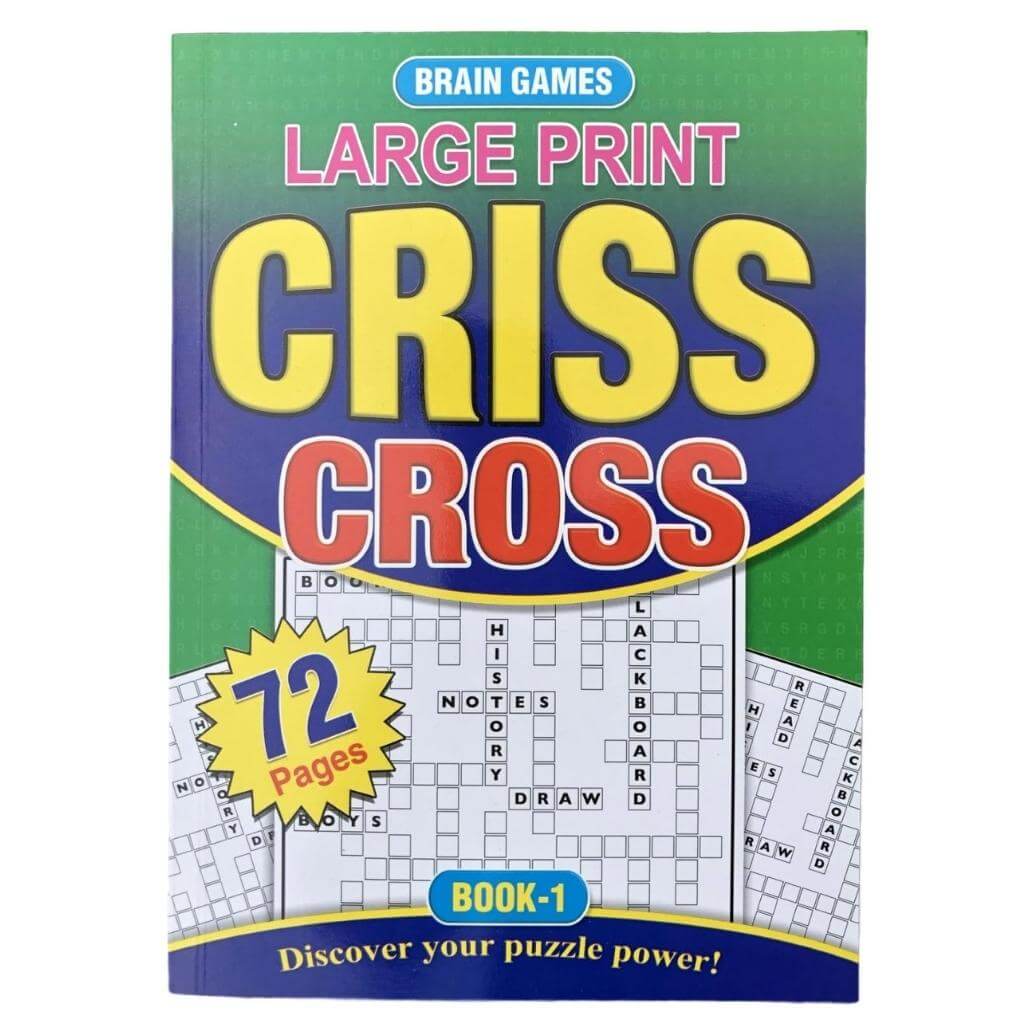 Large Print Criss Cross Book - Senior Style