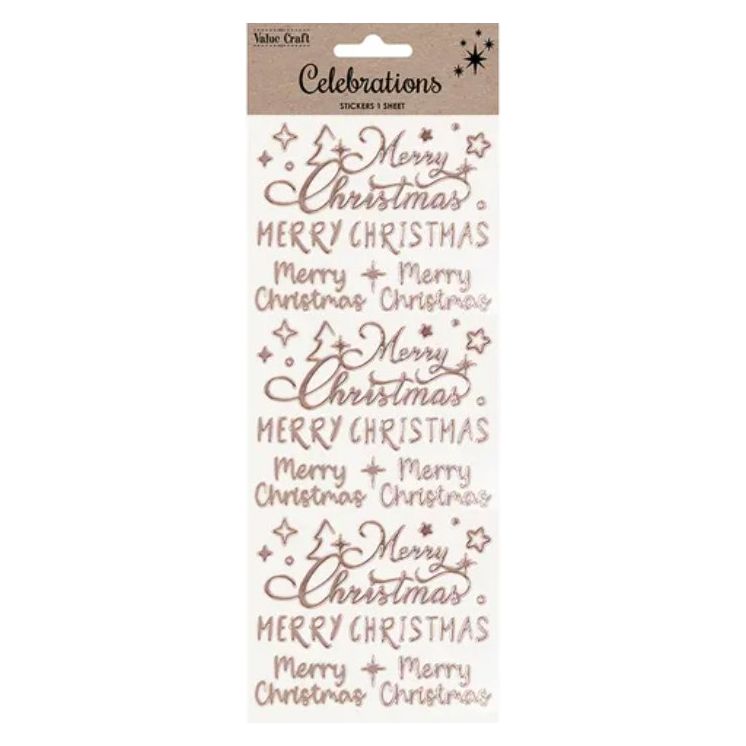 Merry Christmas Cursive Stickers - Senior Style