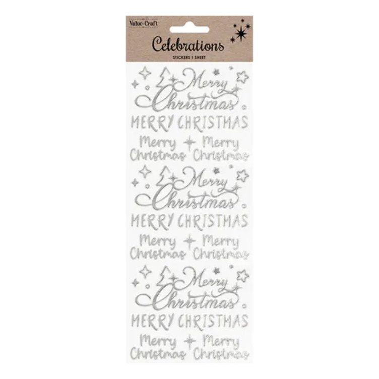 Merry Christmas Cursive Stickers - Senior Style