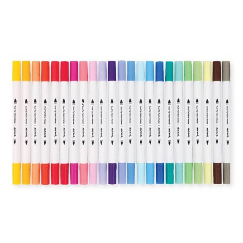 Mont Marte Dual Tip Fabric Markers - Pack of 24 - Senior Style