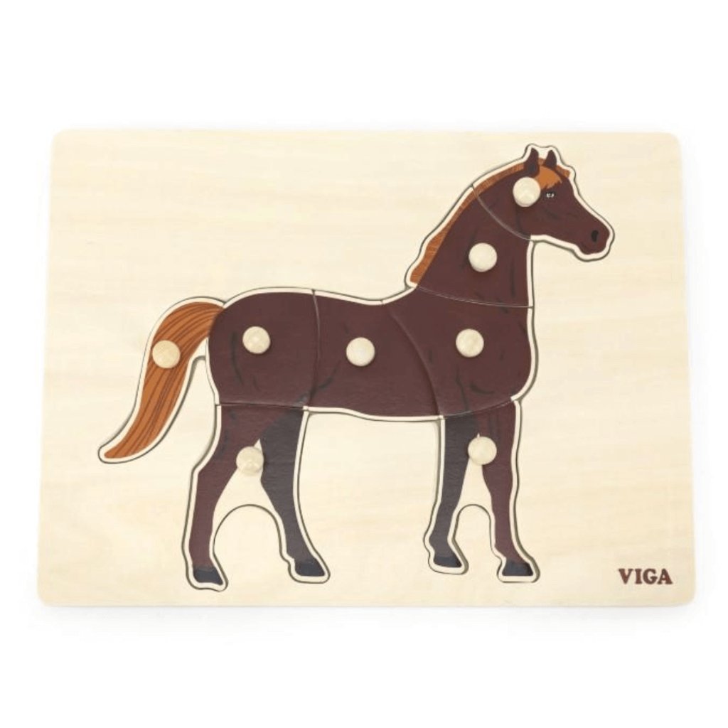 Montessori Horse Puzzle 8 Pieces - Senior Style