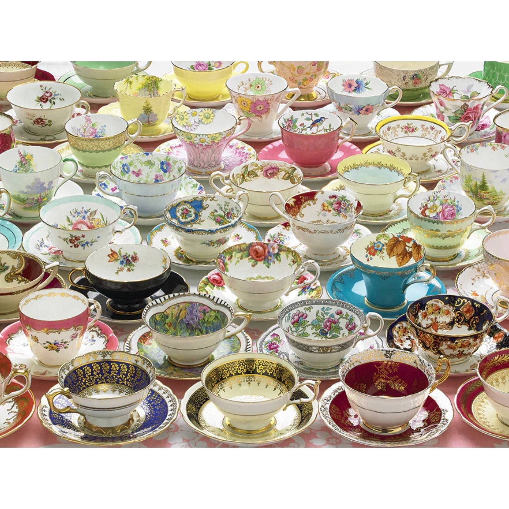 More Tea Cups - 275 Large Piece Jigsaw Puzzle - Senior Style