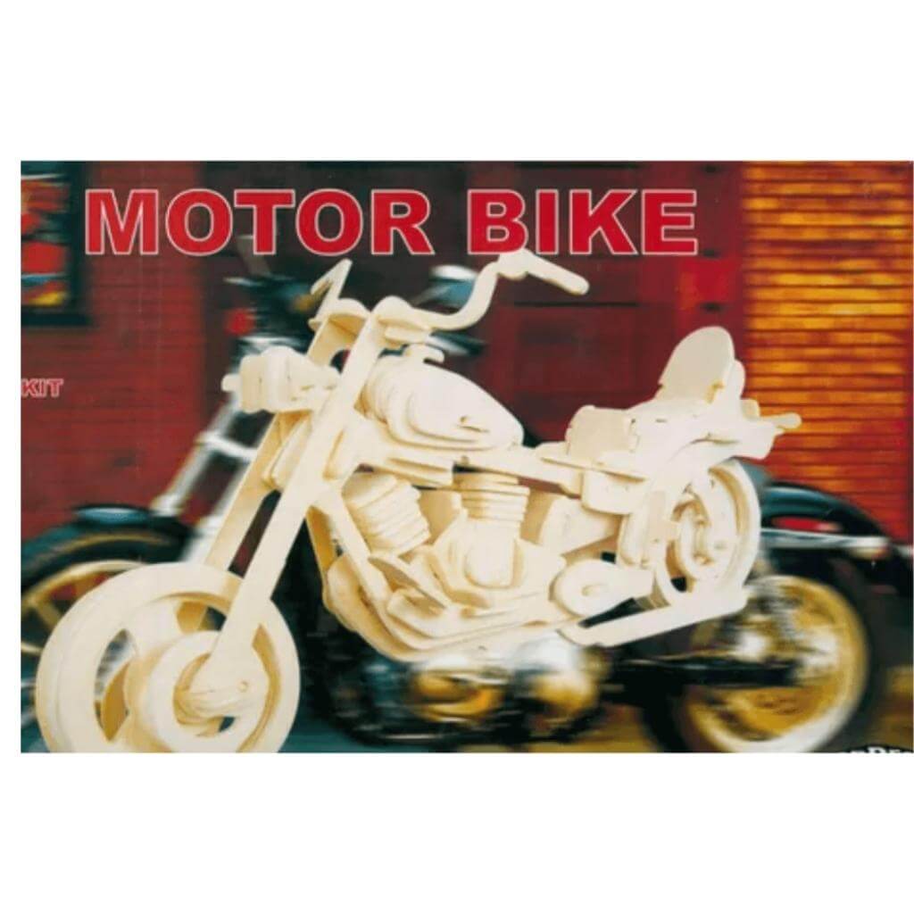 Motor Bike Wooden 3D Puzzle - Senior Style