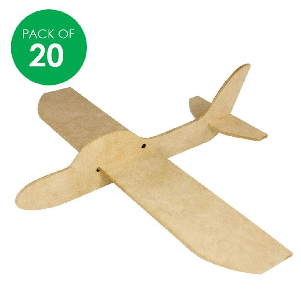 Pack of 20 3D Wooden Planes - Senior Style