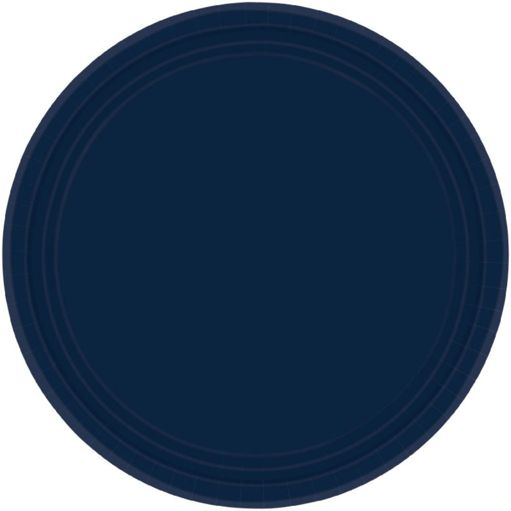 Paper Plates 17cm Round Navy Pack Of 20 - Senior Style