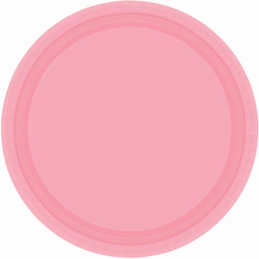 Paper Plates 17cm Round Pack of 20 Pink - Senior Style