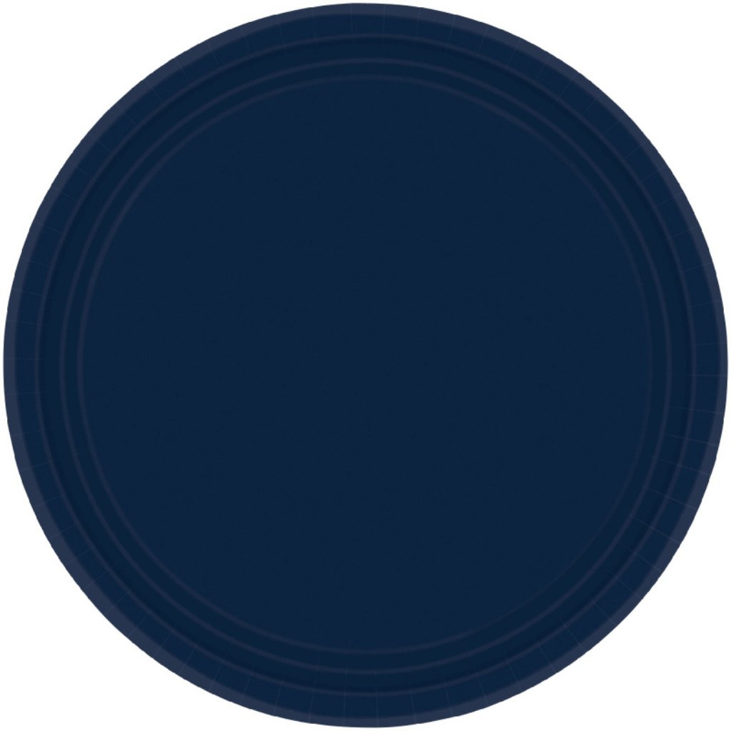 Paper Plates 23cm Round Navy Pack Of 20 - Senior Style