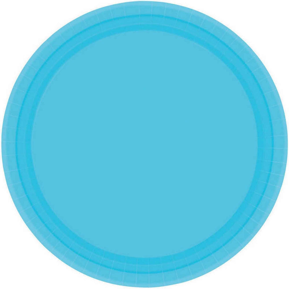 Paper Plates 23cm Round Pack of 8 Caribbean Blue - Senior Style