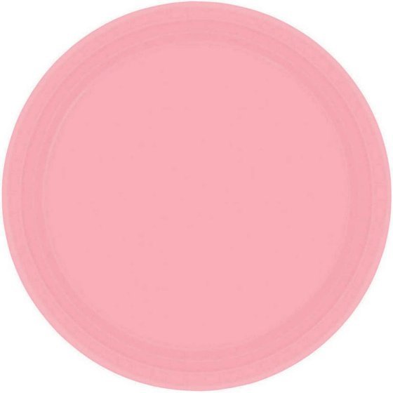 Paper Plates 23cm Round Pack of 8 Pink - Senior Style