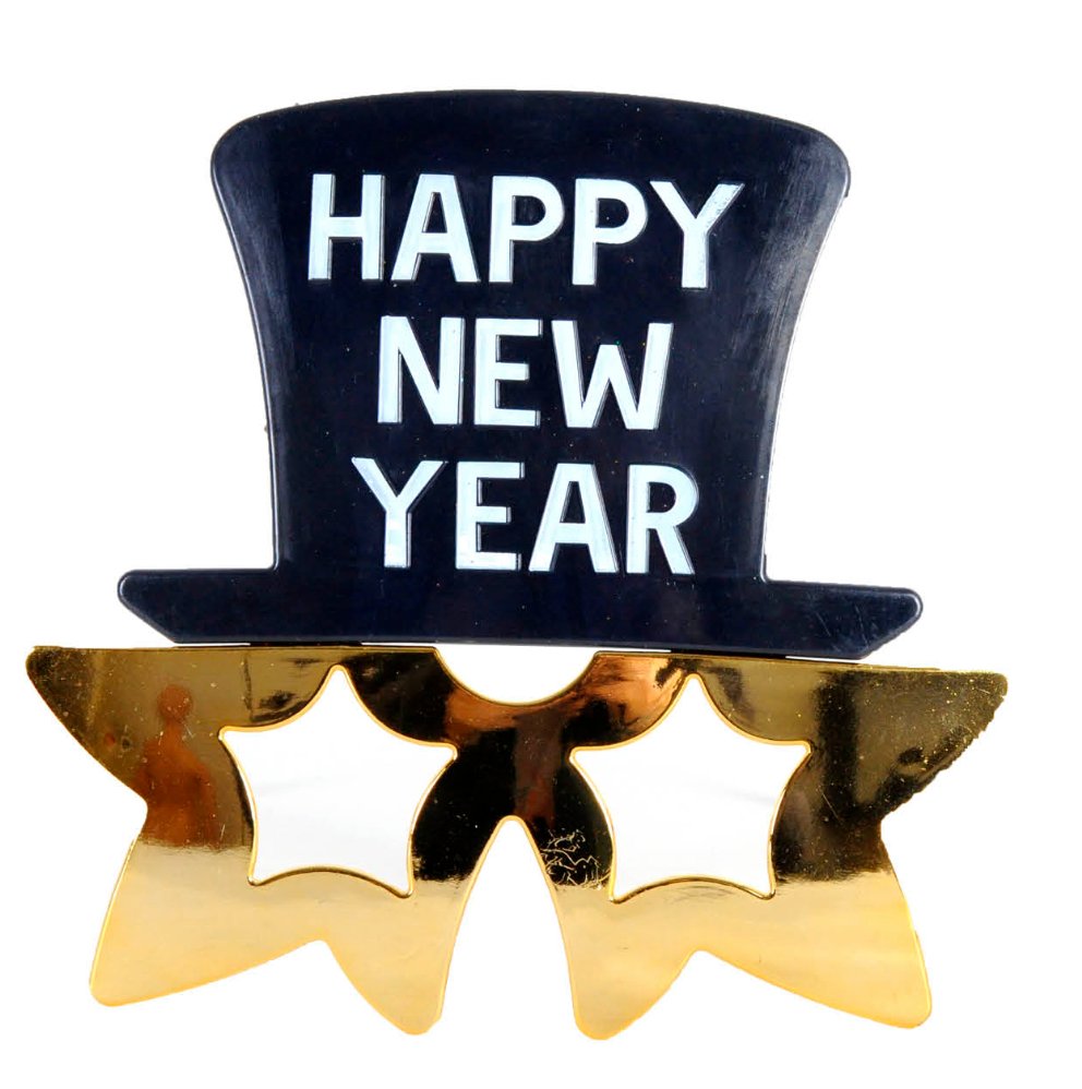 Party Glasses Happy New Year Top Hat Star - Senior Style