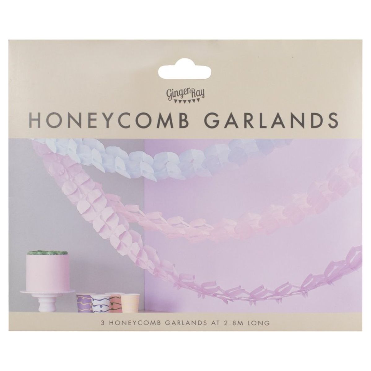 Pastel Wave Honeycomb Garlands - Senior Style