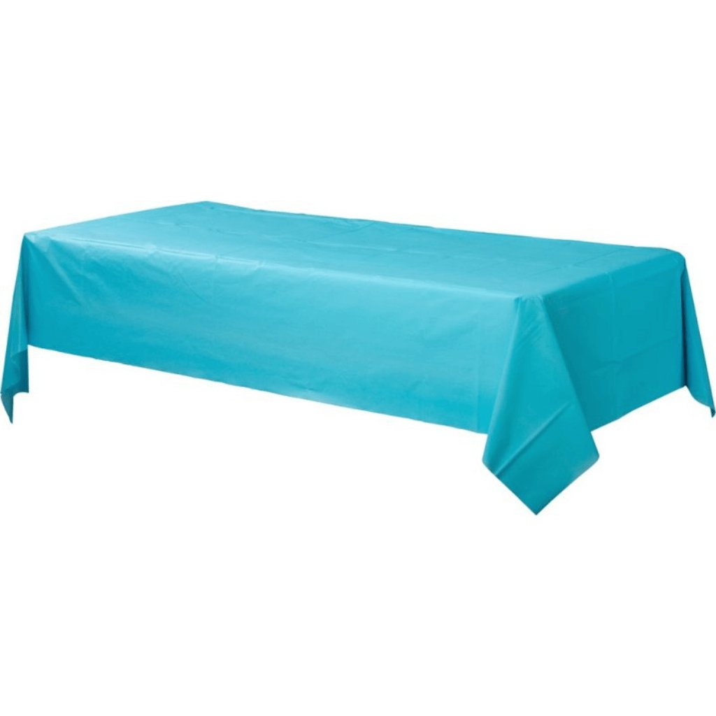 Plastic Rectangular Tablecover Caribbean Blue - Senior Style