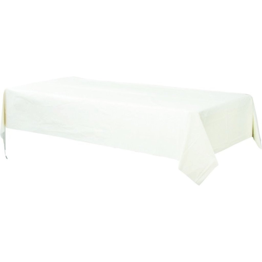 Plastic Rectangular Tablecover Frosty White - Senior Style