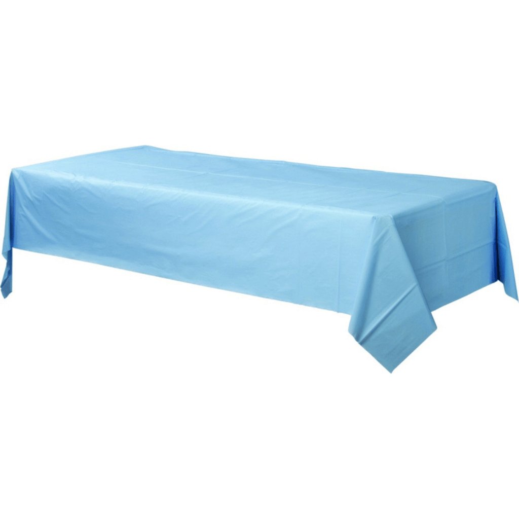 Plastic Rectangular Tablecover Pastel Blue - Senior Style